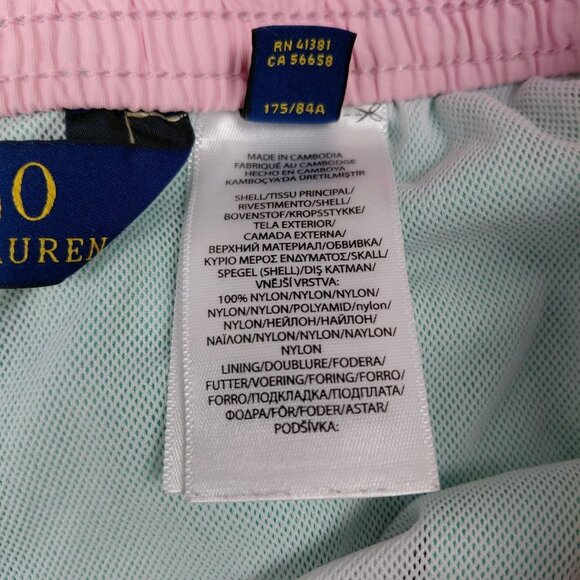 Polo Ralph Lauren Swim Trunks Mens Medium Light Green Mesh Lined Pony 5" Preppy - Picture 6 of 8